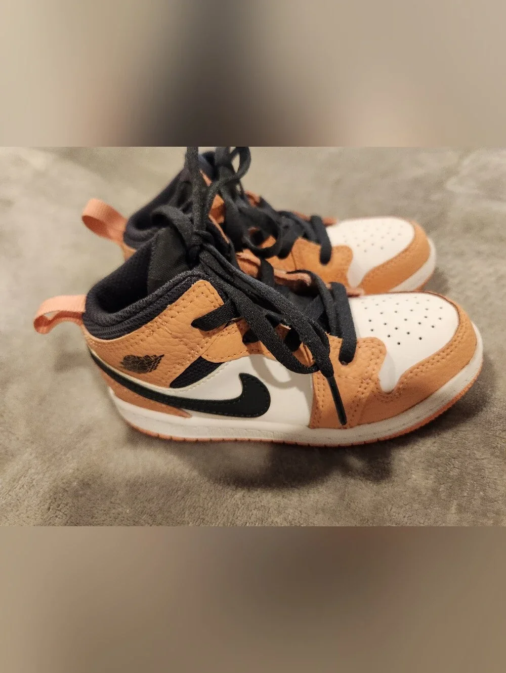 Nike Kids' Air Jordan 1 Mid GT 'Pink Quartz' Sneakers, Size 9C